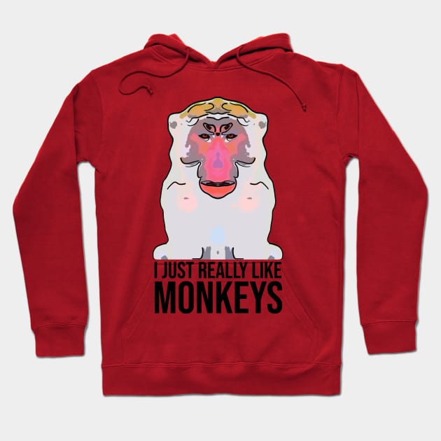 I Just Really Like Monkeys Hoodie by ardp13